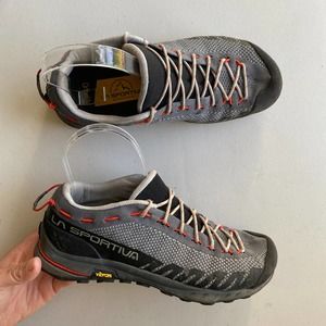 La Sportiva TX2 Gray, Black, Orange Womens Sz 6.5 Climbing Shoe Sneaker Athletic